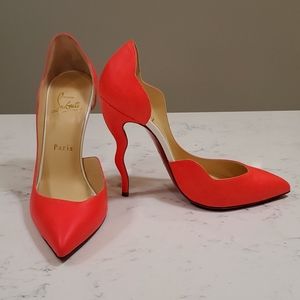 Christian Louboutin Dalida 120 neon leather pumps